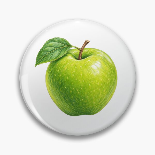Item preview, Green Apple Colored Pencil Drawing | Realistic Granny Smith Fruit Art designed and sold by holistech.