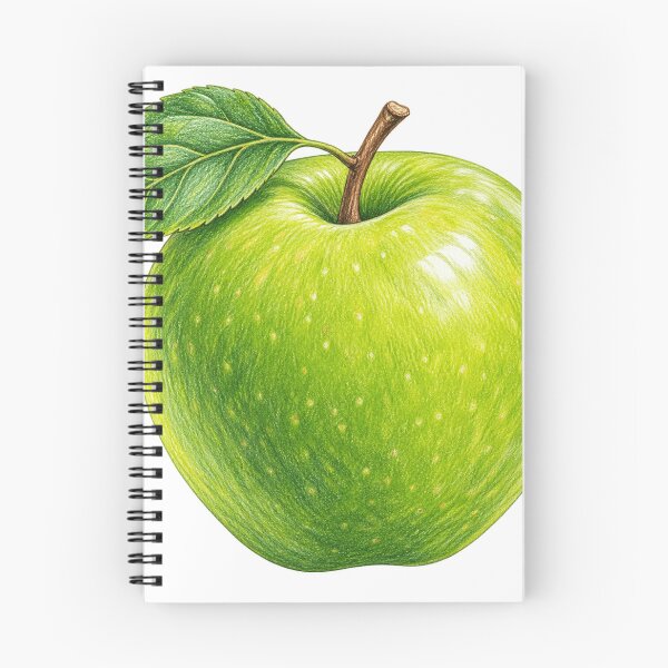 Item preview, Green Apple Colored Pencil Drawing | Realistic Granny Smith Fruit Art designed and sold by holistech.