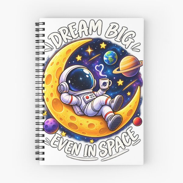 Item preview, Dream Big Even in Space – Cute Astronaut Moon T-Shirt Design designed and sold by : CraftyVibes.