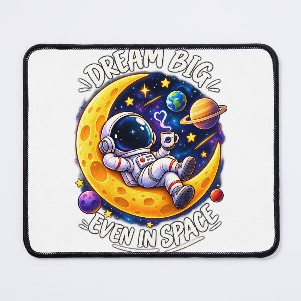 Item preview, Dream Big Even in Space – Cute Astronaut Moon T-Shirt Design designed and sold by : CraftyVibes.