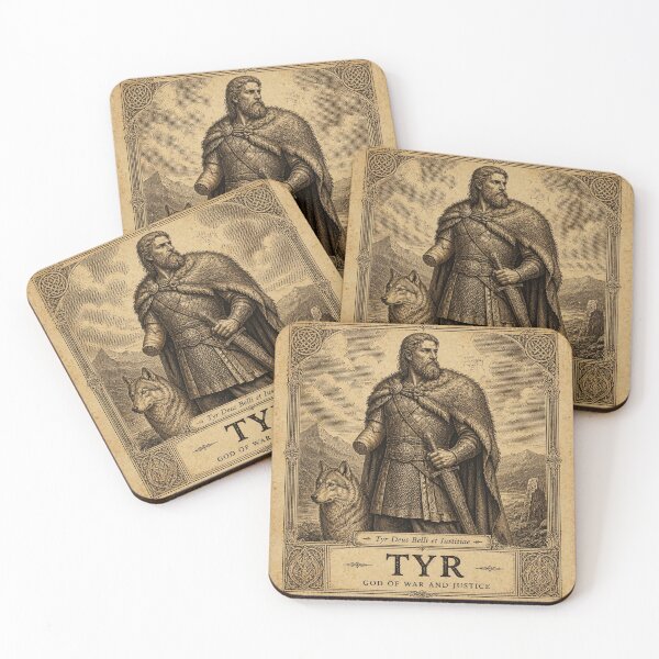 Item preview, Tyr Norse Mythology - Ivory Vintage Viking Engraving Art designed and sold by SunnyDesign82.