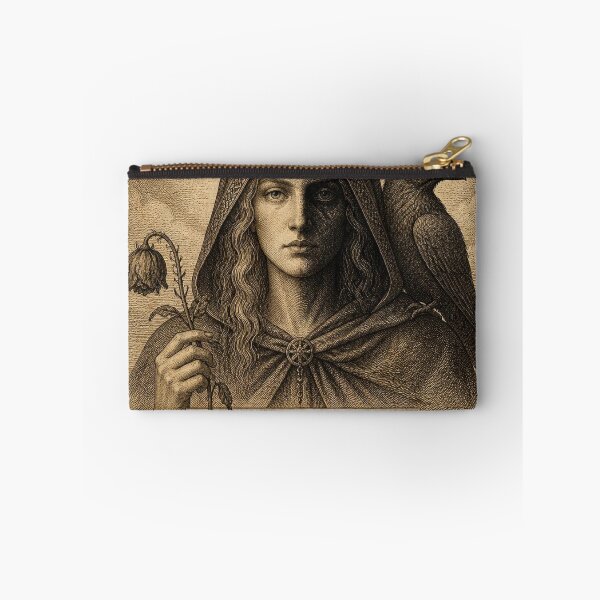 Item preview, Hel Norse Mythology - Ivory Vintage Viking Engraving Art designed and sold by SunnyDesign82.