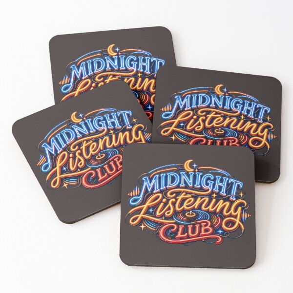 Item preview, Midnight Listening Club – Neon Vinyl Typography designed and sold by Golden Era Studio.