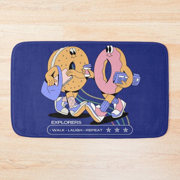 Item preview, Live The Day With Spirit Retro Cartoon Donut Characters designed and sold by SK ArtNest.