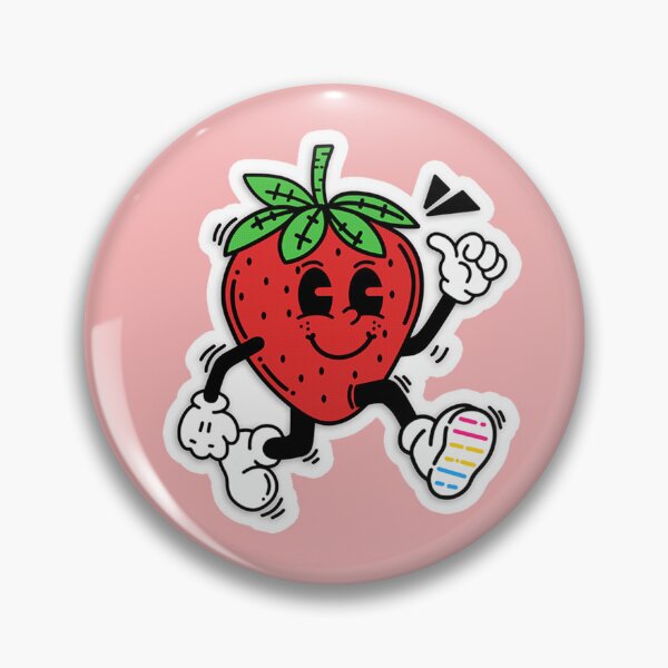 Item preview, pansexual lgbt pride strawberry cartoon colorful fruit designed and sold by Kyna Arts.
