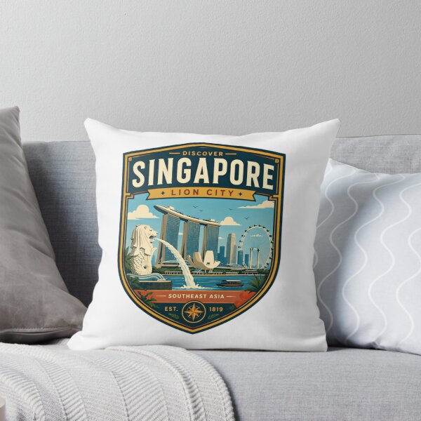 Item preview, Descubre Singapur, Ciudad del León, Recuerdo de viaje del sudeste asiático designed and sold by Simsimah26Parks.