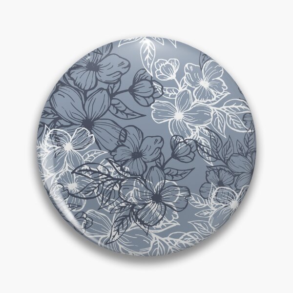 Item preview, Aesthetic Blue Floral Pattern Minimalist Artwork designed and sold by ​Jyoti Digital Artist.