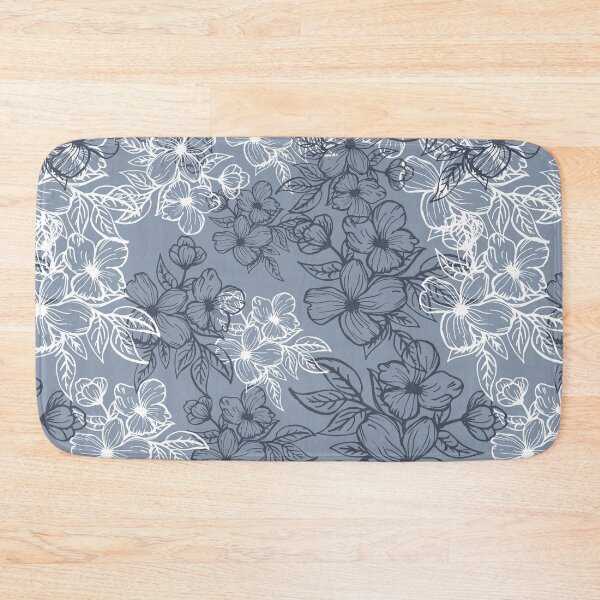Item preview, Aesthetic Blue Floral Pattern Minimalist Artwork designed and sold by ​Jyoti Digital Artist.