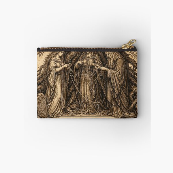 Item preview, The Norns Norse Mythology - Ivory Vintage Viking Engraving Art designed and sold by SunnyDesign82.