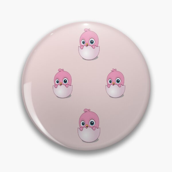 Item preview, Cute Pink Baby Chick Hatching Pattern designed and sold by Marilia Rosado Studio.