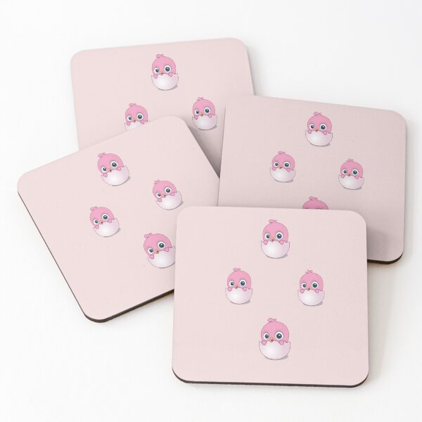 Item preview, Cute Pink Baby Chick Hatching Pattern designed and sold by Marilia Rosado Studio.