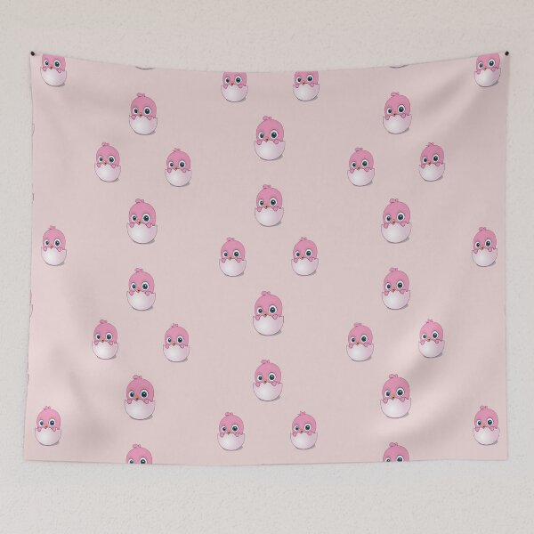 Item preview, Cute Pink Baby Chick Hatching Pattern designed and sold by Marilia Rosado Studio.