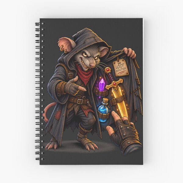 Artikelvorschau, Loot Addiction Rat Dealer Funny Gaming RPG Fantasy Design entworfen und verkauft von PXEpic.