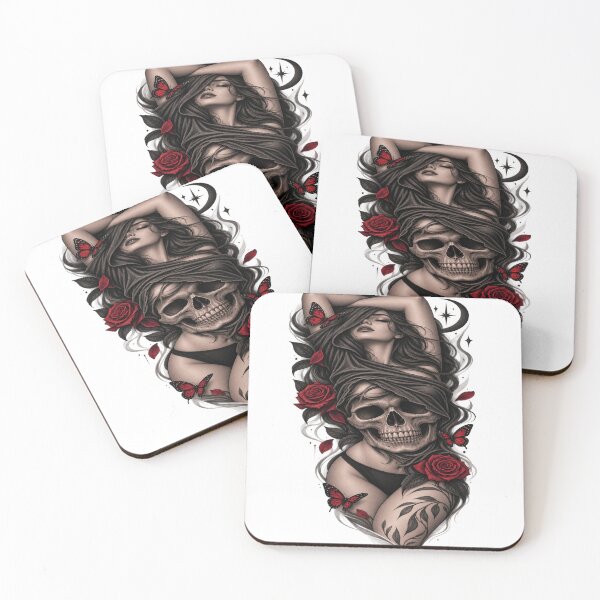 Item preview, Skull Rose Gothic Woman designed and sold by VYBORA Studio.