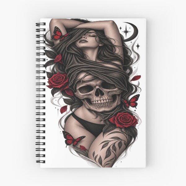 Item preview, Skull Rose Gothic Woman designed and sold by VYBORA Studio.