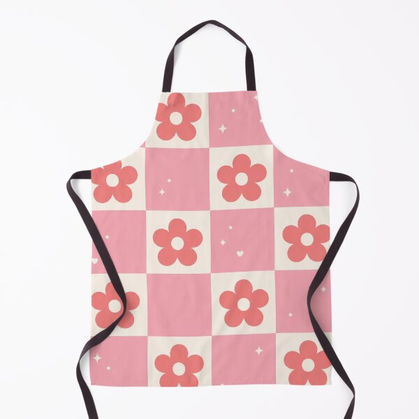 Item preview, Retro Pink Flower Checkerboard Pattern | Cute Floral Aesthetic designed and sold by itxelaraStudio.