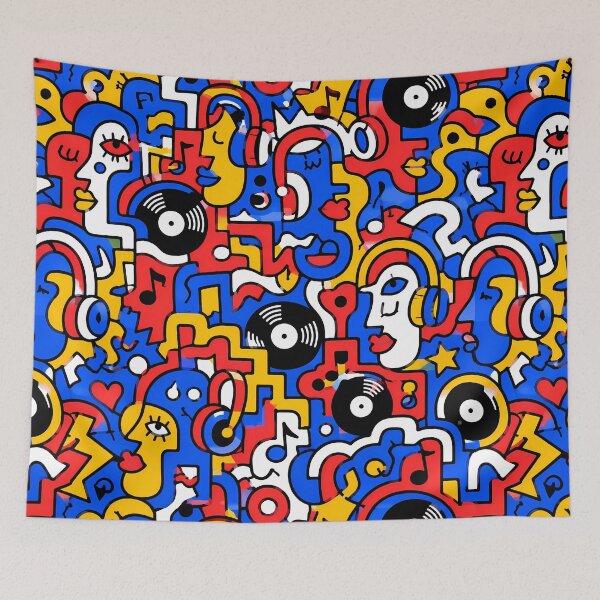Item preview, The Vinyl Groove Doodle Maze designed and sold by Thai Vibe Studio.