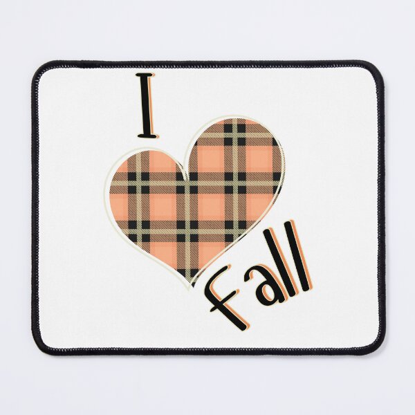 Item preview, I Heart Fall Tartan Plaid Heart Vintage Autumn | Dark Ink Edition designed and sold by SunandShade.