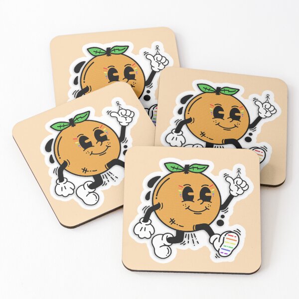 Item preview, lgbtqia+ pride orange cartoon colorful fruit designed and sold by Kyna Arts.