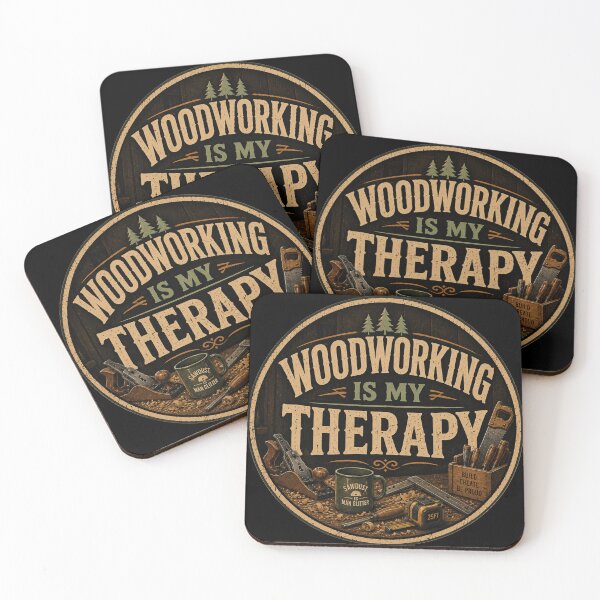 Item preview, Woodworking Is My Therapy – Vintage Workshop Humor designed and sold by creativebymateo.