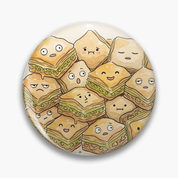 Artikelvorschau, Niedlicher Baklava-Haufen, Kawaii-Dessert aus dem Nahen Osten entworfen und verkauft von DuckOddity.