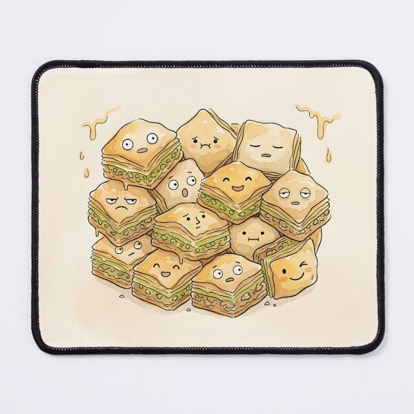 Item preview, Cute Baklava Pile Kawaii Middle Eastern Dessert designed and sold by DuckOddity.