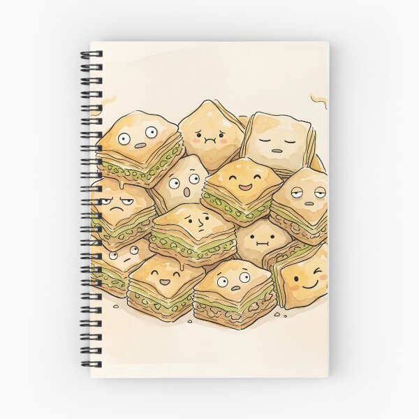 Item preview, Cute Baklava Pile Kawaii Middle Eastern Dessert designed and sold by DuckOddity.