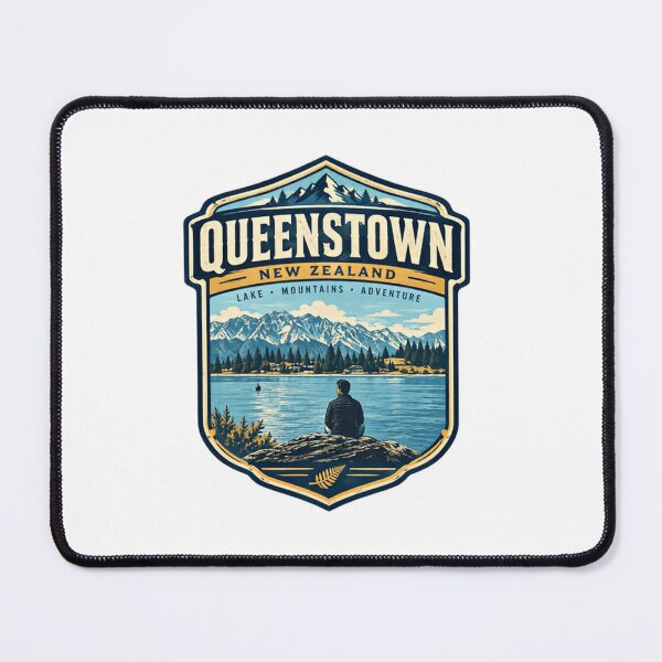 Item preview, Queenstown New Zealand Lake Mountains Adventure Travel Souvenir designed and sold by Simsimah26Parks.