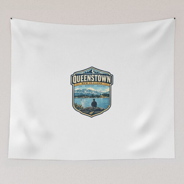 Item preview, Queenstown New Zealand Lake Mountains Adventure Travel Souvenir designed and sold by Simsimah26Parks.