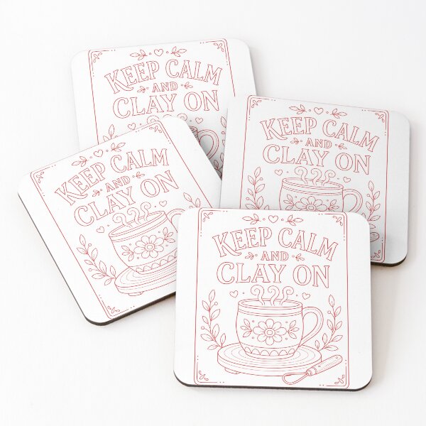 Item preview, Keep Calm & Clay On Mug Red designed and sold by SamanthaLPottery.
