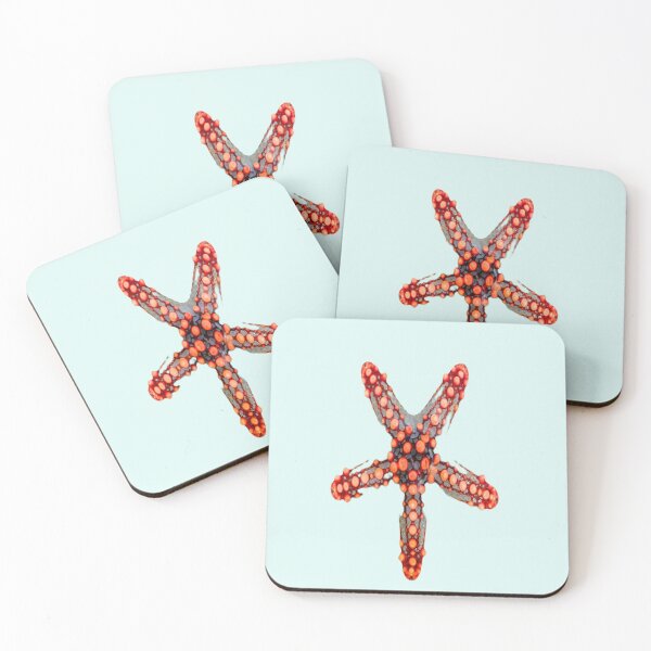 Item preview, Orange Sea Star – Unique Marine Life Design designed and sold by Marilia Rosado Studio.