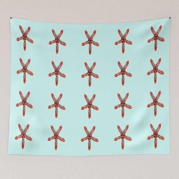 Item preview, Orange Sea Star – Unique Marine Life Design designed and sold by Marilia Rosado Studio.