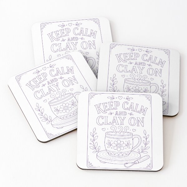 Item preview, Keep Calm & Clay On Mug Purple designed and sold by SamanthaLPottery.