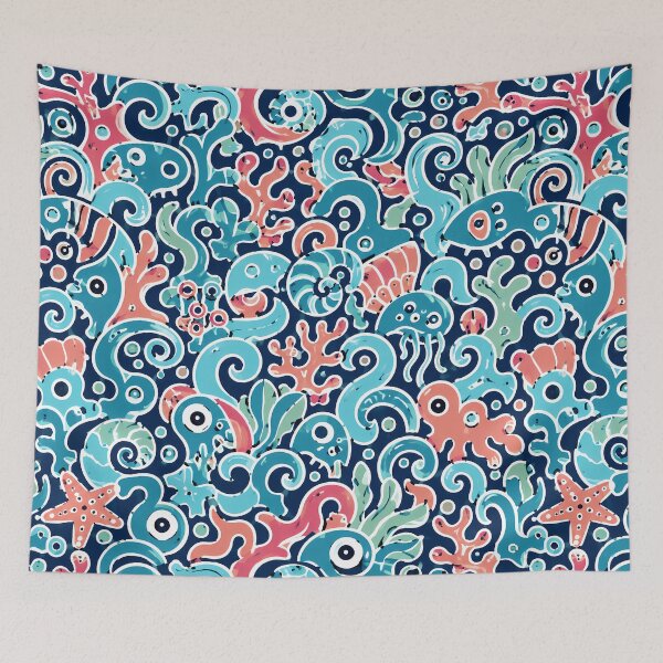 Item preview, Deep Sea Labyrinth (Oceanic x Doodle) designed and sold by Thai Vibe Studio.
