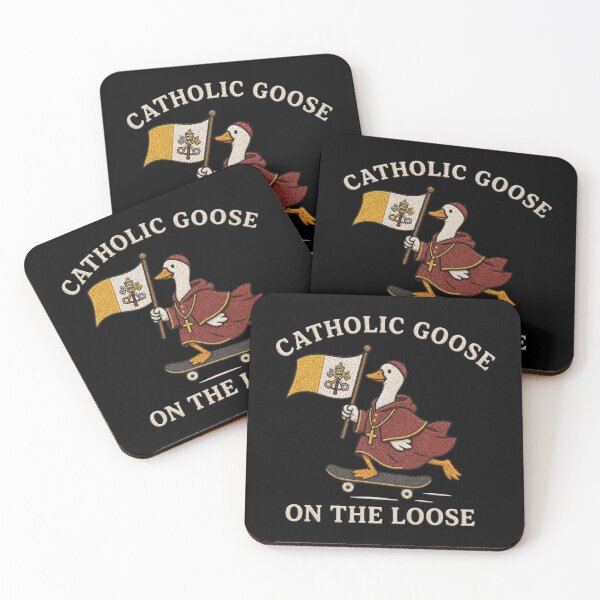 Item preview, Catholic Funny, Religious Silly Goose, Franciscan, Catholic Gift, Youth Group, Vatican Flag designed and sold by Quiajia.