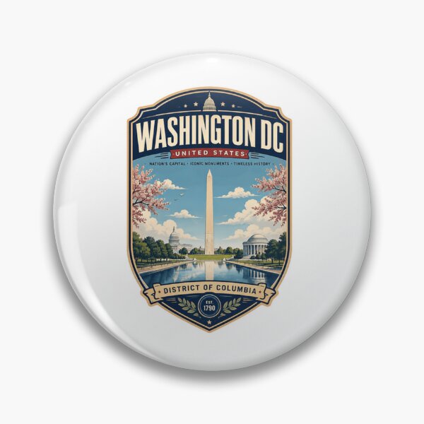 Item preview, Washington DC United States Nation's Capital Iconic Monuments Timeless History District Of Columbia Est 1790 Travel Souvenir designed and sold by Simsimah26Parks.