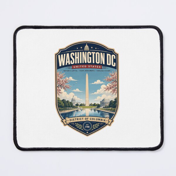 Item preview, Washington DC United States Nation's Capital Iconic Monuments Timeless History District Of Columbia Est 1790 Travel Souvenir designed and sold by Simsimah26Parks.