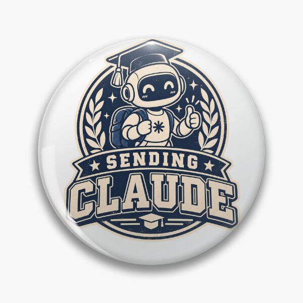 Item preview, Sending Claude Robot Graduation Vintage Crest University designed and sold by DesignArtist.ia.