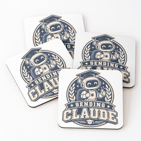 Item preview, Sending Claude Robot Graduation Vintage Crest University designed and sold by DesignArtist.ia.