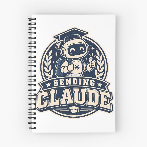 Item preview, Sending Claude Robot Graduation Vintage Crest University designed and sold by DesignArtist.ia.
