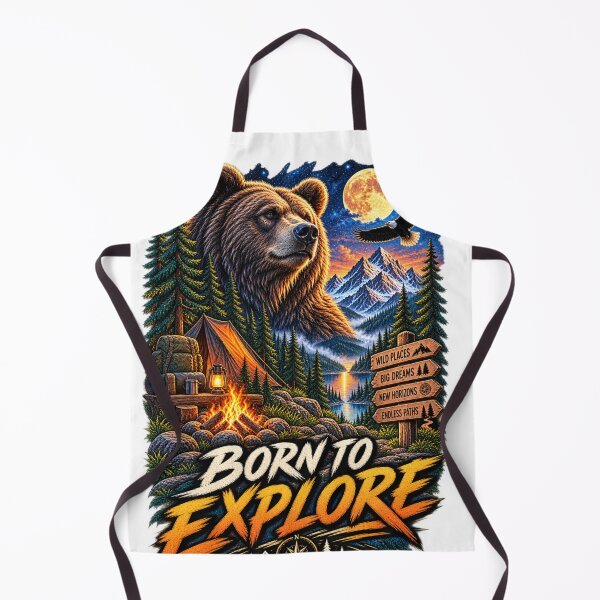 Item preview, Born to Explore Bear Wilderness Adventure designed and sold by Print Print On.