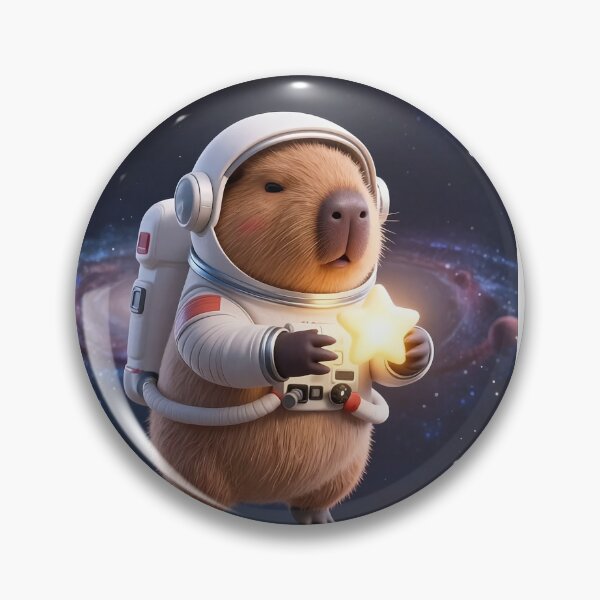 Item preview, Cute Capybara Aesthetic Cartoon Illustration Art designed and sold by Freestyle Prints.