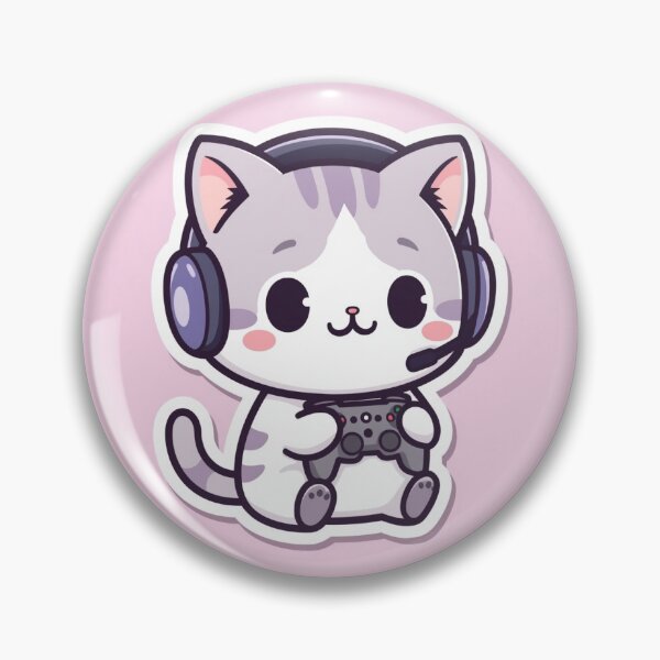 Item preview, Gamer Cat with Headphones and Gamepad designed and sold by Pawbly.
