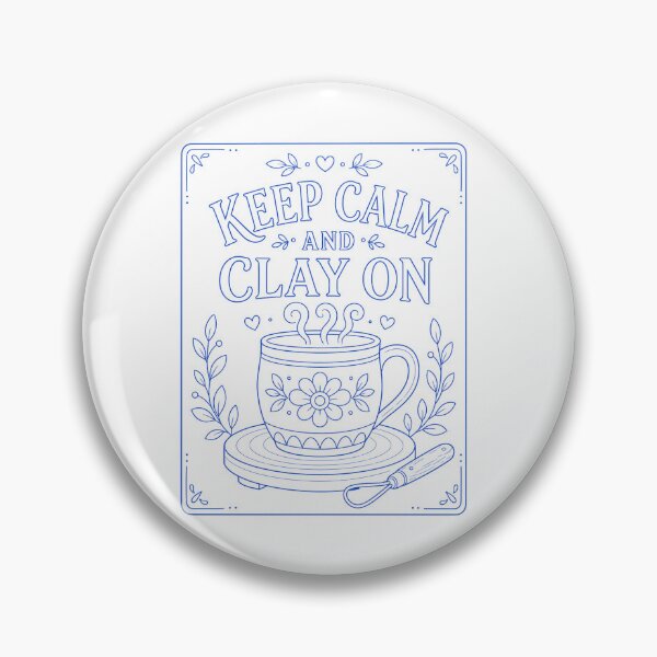 Item preview, Keep Calm & Clay On Mug Blue designed and sold by SamanthaLPottery.