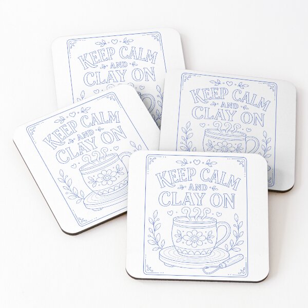 Item preview, Keep Calm & Clay On Mug Blue designed and sold by SamanthaLPottery.