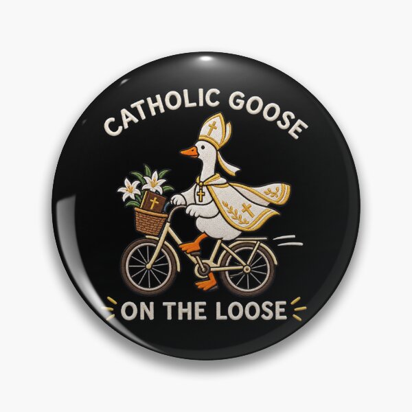 Item preview, Catholic Funny, Religious Silly Goose, Franciscan, Catholic Gift, Youth Group, Vatican Flag designed and sold by Quiajia.