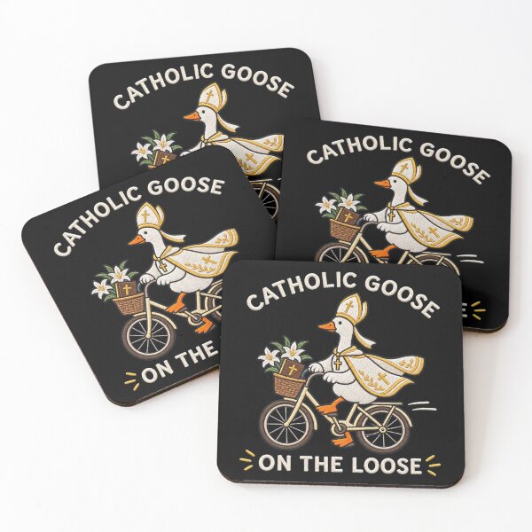 Item preview, Catholic Funny, Religious Silly Goose, Franciscan, Catholic Gift, Youth Group, Vatican Flag designed and sold by Quiajia.