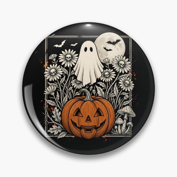 Item preview, funny Vintage Ghost Pumpkin Halloween moon Spooky gift designed and sold by Amzkao.