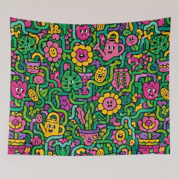 Item preview, Botanical Greenhouse Maze (Nature x Doodle) designed and sold by Thai Vibe Studio.