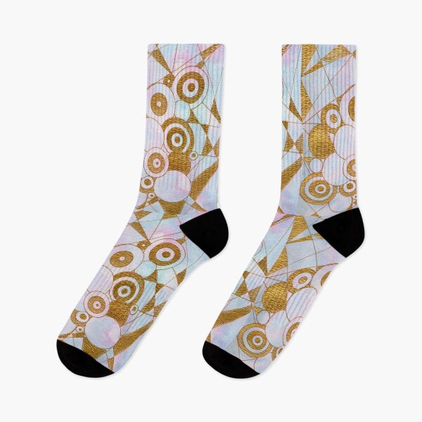 Item preview, Every Centre Is Relative, Pastel and Gold Geometric Abstract designed and sold by ArithraStudio.